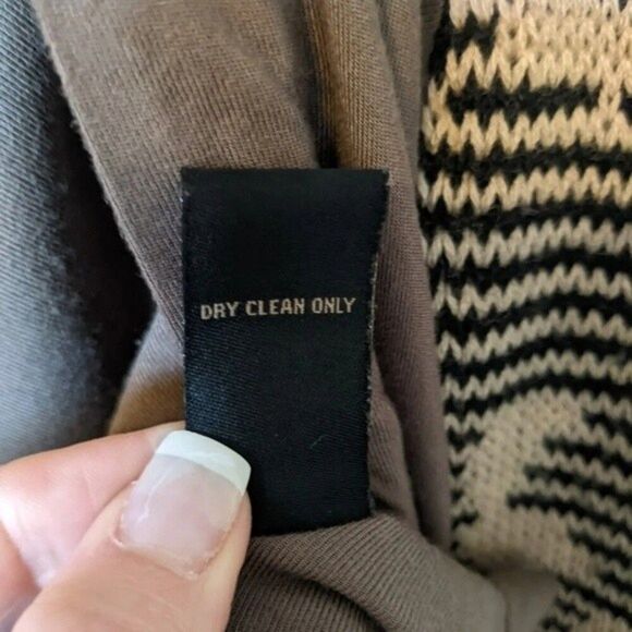 Blu Pepper taupe black cardigan sweater - great used condition - Large - Picture 6 of 9